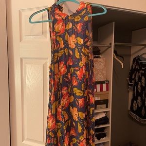 Floral navy dress